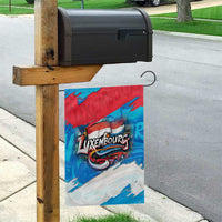 Luxembourg Flag Garden Flag with Colorful Graffiti Street Art Design - Wonder Print Shop