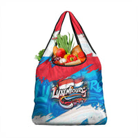 Luxembourg Flag Grocery Bag with Colorful Graffiti Street Art Design - Wonder Print Shop