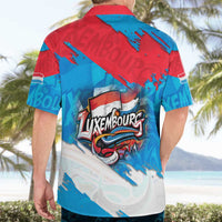 Luxembourg Flag Hawaiian Shirt with Colorful Graffiti Street Art Design - Wonder Print Shop