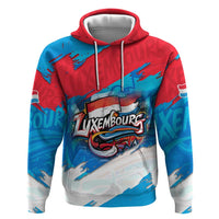 Luxembourg Flag Hoodie with Colorful Graffiti Street Art Design - Wonder Print Shop