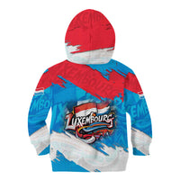 Luxembourg Flag Kid Hoodie with Colorful Graffiti Street Art Design - Wonder Print Shop