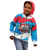 Luxembourg Flag Kid Hoodie with Colorful Graffiti Street Art Design - Wonder Print Shop