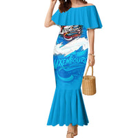Luxembourg Flag Mermaid Dress with Colorful Graffiti Street Art Design - Wonder Print Shop
