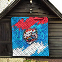 Luxembourg Flag Quilt with Colorful Graffiti Street Art Design - Wonder Print Shop