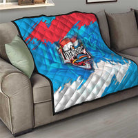 Luxembourg Flag Quilt with Colorful Graffiti Street Art Design - Wonder Print Shop