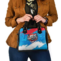 Luxembourg Flag Shoulder Handbag with Colorful Graffiti Street Art Design - Wonder Print Shop
