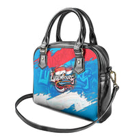 Luxembourg Flag Shoulder Handbag with Colorful Graffiti Street Art Design - Wonder Print Shop