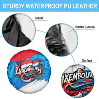 Luxembourg Flag Spare Tire Cover with Colorful Graffiti Street Art Design - Wonder Print Shop