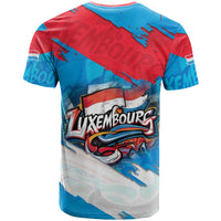 Luxembourg Flag T Shirt with Colorful Graffiti Street Art Design - Wonder Print Shop