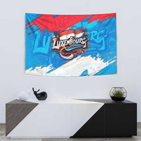 Luxembourg Flag Tapestry with Colorful Graffiti Street Art Design - Wonder Print Shop