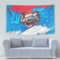 Luxembourg Flag Tapestry with Colorful Graffiti Street Art Design - Wonder Print Shop