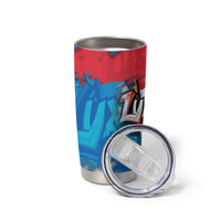 Luxembourg Flag Tumbler Cup with Colorful Graffiti Street Art Design - Wonder Print Shop