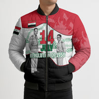 Iraq 14 July Revolution 1958 Bomber Puffer Jacket Abdul Karim Qasim Broken Chains Rising Fists