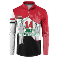 Iraq 14 July Revolution 1958 Button Sweatshirt Abdul Karim Qasim Broken Chains Rising Fists