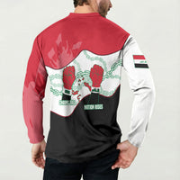 Iraq 14 July Revolution 1958 Button Sweatshirt Abdul Karim Qasim Broken Chains Rising Fists