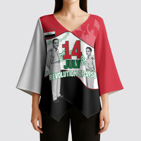 Iraq 14 July Revolution 1958 Kimono Sleeve Blouse Abdul Karim Qasim Broken Chains Rising Fists