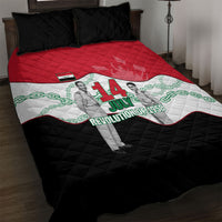 Iraq 14 July Revolution 1958 Quilt Bed Set Abdul Karim Qasim Broken Chains Rising Fists