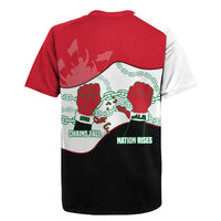 Iraq 14 July Revolution 1958 Rugby Jersey Abdul Karim Qasim Broken Chains Rising Fists