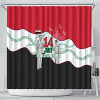 Iraq 14 July Revolution 1958 Shower Curtain Abdul Karim Qasim Broken Chains Rising Fists