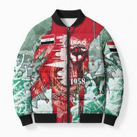 Iraq Revolution Bomber Puffer Jacket Eagle Of Saladin Iraqi Patriotism