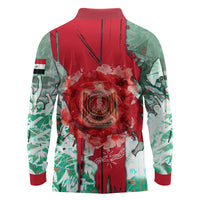 Iraq Revolution Long Sleeve Polo Shirt Eagle Of Saladin Iraqi Patriotism