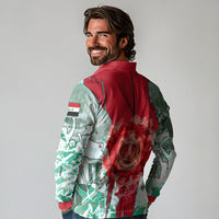 Iraq Revolution Long Sleeve Polo Shirt Eagle Of Saladin Iraqi Patriotism