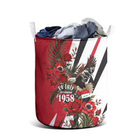 Iraq Revolution Soaring Eagle Laundry Basket Iraqi Flag Red Roses Floral Design