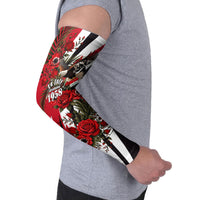 Iraq Revolution Soaring Eagle Arm Sleeves Iraqi Flag Red Roses Floral Design