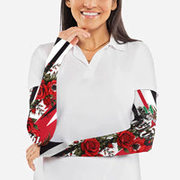 Iraq Revolution Soaring Eagle Arm Sleeves Iraqi Flag Red Roses Floral Design