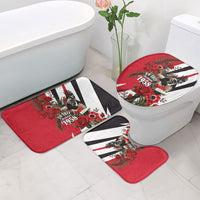 Iraq Revolution Soaring Eagle Bathroom Set Iraqi Flag Red Roses Floral Design