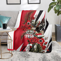 Iraq Revolution Soaring Eagle Blanket Iraqi Flag Red Roses Floral Design