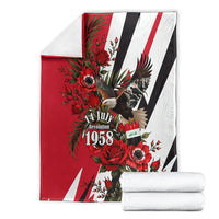 Iraq Revolution Soaring Eagle Blanket Iraqi Flag Red Roses Floral Design