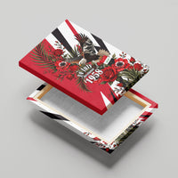 Iraq Revolution Soaring Eagle Canvas Wall Art Iraqi Flag Red Roses Floral Design