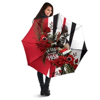 Iraq Revolution Soaring Eagle Umbrella Iraqi Flag Red Roses Floral Design