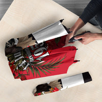 Iraq Revolution Soaring Eagle Umbrella Iraqi Flag Red Roses Floral Design
