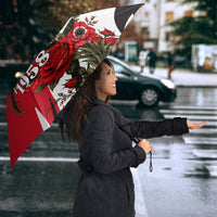 Iraq Revolution Soaring Eagle Umbrella Iraqi Flag Red Roses Floral Design