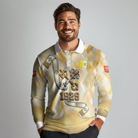 Vatican City Long Sleeve Polo Shirt Catholic Heritage St Peters Square - Coat Of Arms 1929