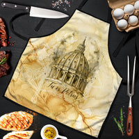 Vatican City St Peters Basilica Apron Papal Tiara - Tu Es Petrus Catholic Watercolor
