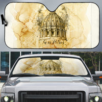 Vatican City St Peters Basilica Auto Sun Shade Papal Tiara - Tu Es Petrus Catholic Watercolor
