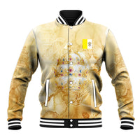 Vatican City St Peters Basilica Baseball Jacket Papal Tiara - Tu Es Petrus Catholic Watercolor