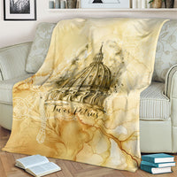 Vatican City St Peters Basilica Blanket Papal Tiara - Tu Es Petrus Catholic Watercolor