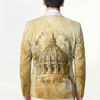 Vatican City St Peters Basilica Blazer Papal Tiara - Tu Es Petrus Catholic Watercolor
