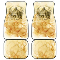 Vatican City St Peters Basilica Car Mats Papal Tiara - Tu Es Petrus Catholic Watercolor