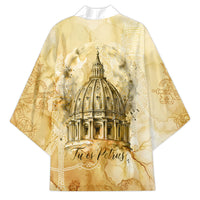 Vatican City St Peters Basilica Kimono Papal Tiara - Tu Es Petrus Catholic Watercolor