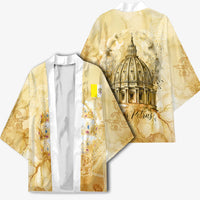 Vatican City St Peters Basilica Kimono Papal Tiara - Tu Es Petrus Catholic Watercolor