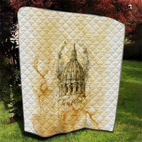 Vatican City St Peters Basilica Quilt Papal Tiara - Tu Es Petrus Catholic Watercolor