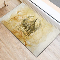 Vatican City St Peters Basilica Rubber Doormat Papal Tiara - Tu Es Petrus Catholic Watercolor