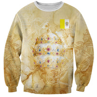 Vatican City St Peters Basilica Sweatshirt Papal Tiara - Tu Es Petrus Catholic Watercolor