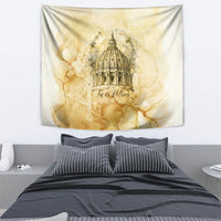 Vatican City St Peters Basilica Tapestry Papal Tiara - Tu Es Petrus Catholic Watercolor