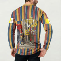 Vatican City Swiss Guard Protectors Of The Holy See Button Sweatshirt Renaissance Uniform Stripes Catholic Military History